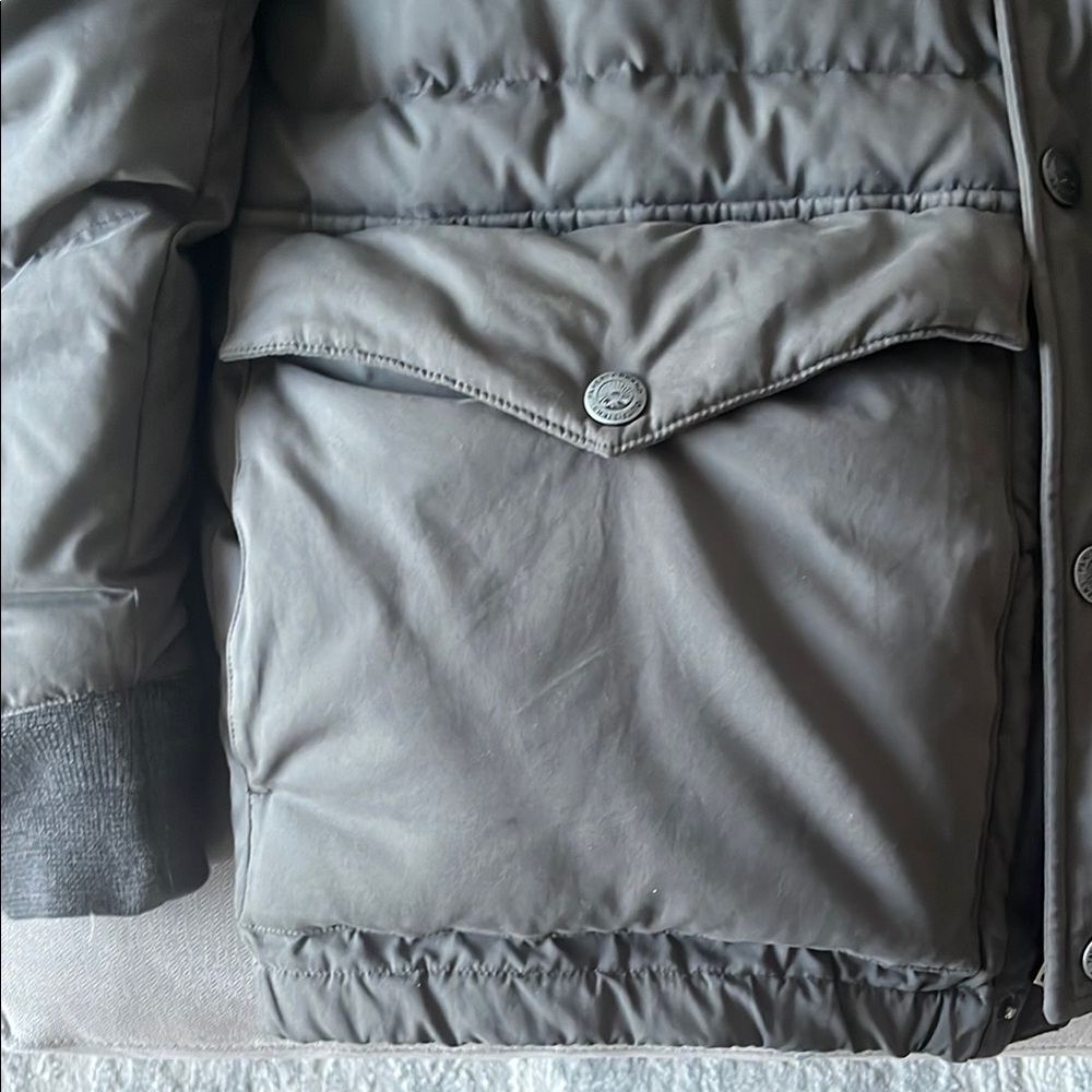 Men's Gray Puffer Jacket - Picture 5 of 16